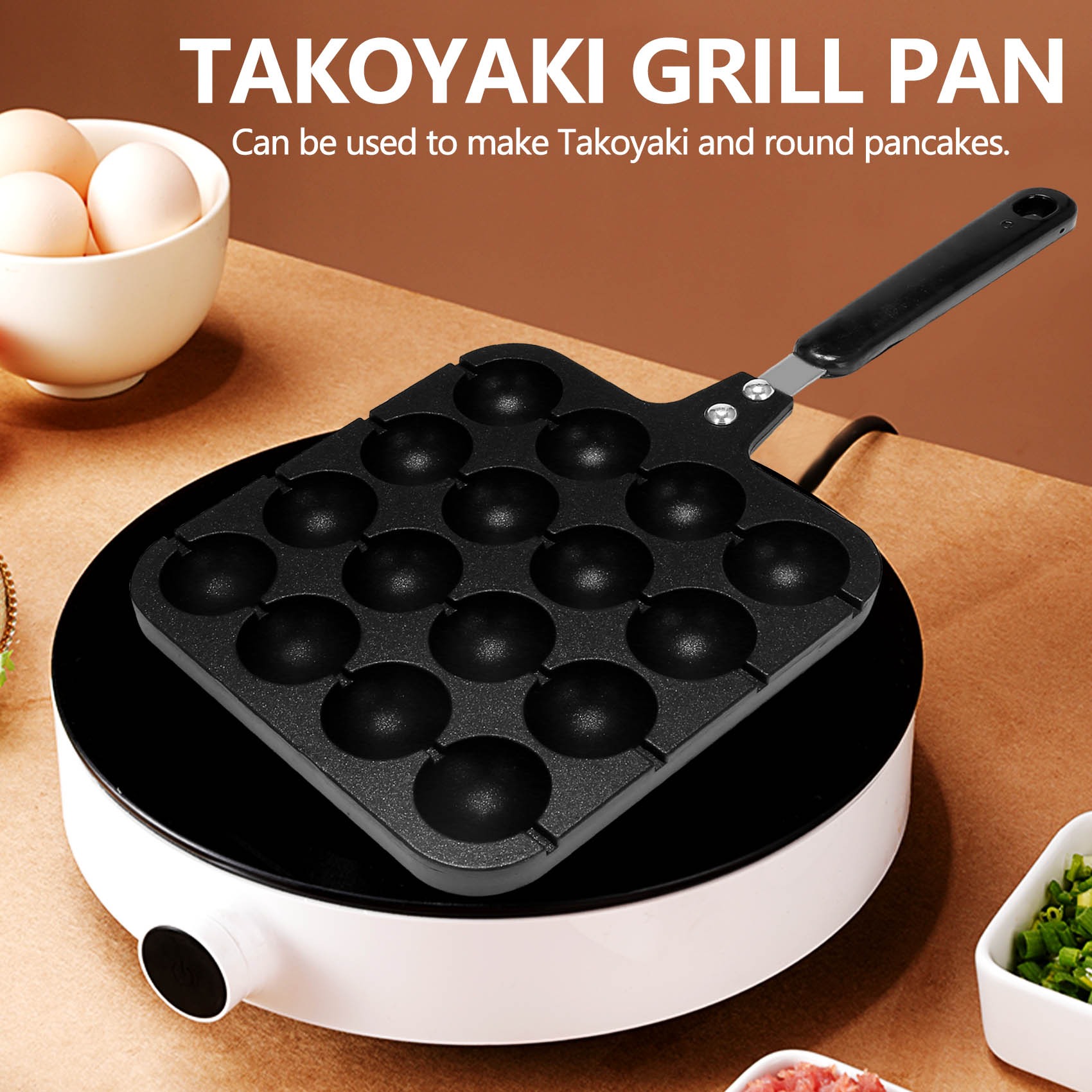 16 Holes Aluminum Takoyaki Mak - Takoyaki Grill Plate recension och pris