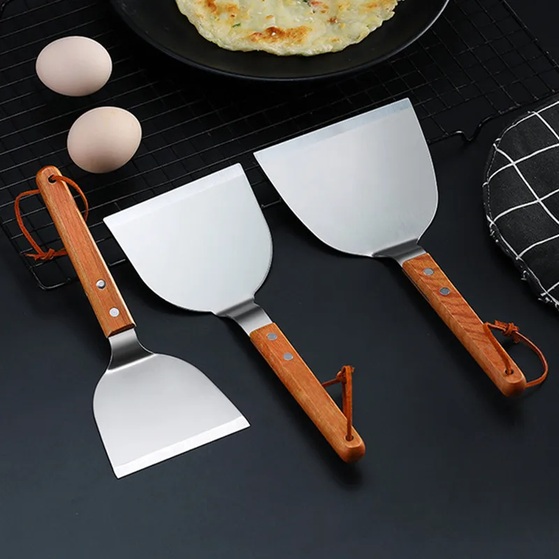 Stainless Steel Wooden Handle  - Okonomiyaki Spatula recension och pris